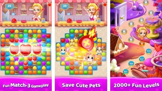 Gameplay screenshot from cake jam drop for Android