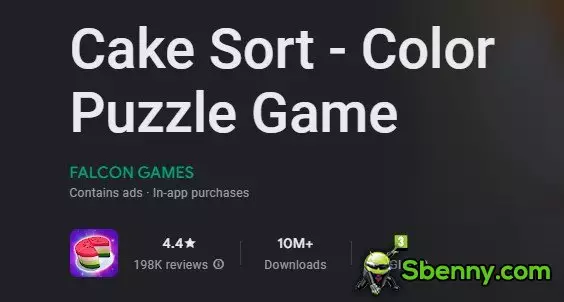 cake sort color puzzle game