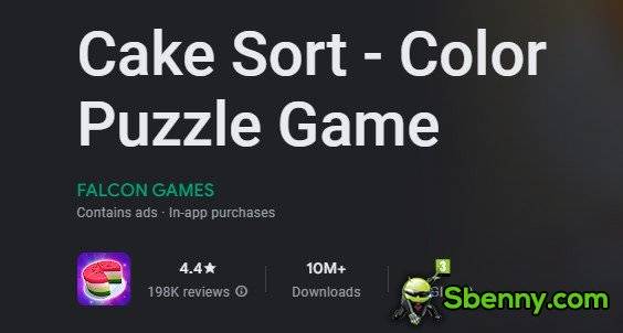 cake sort color puzzle game