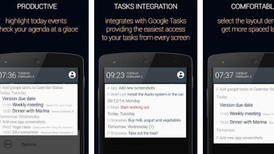Gameplay screenshot from calendar status pro for Android