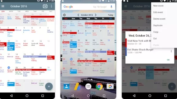 Gameplay screenshot from calendarplus schedule planner for Android