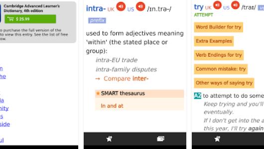 Gameplay screenshot from cambridge advanced learner s dictionary 4th ed for Android