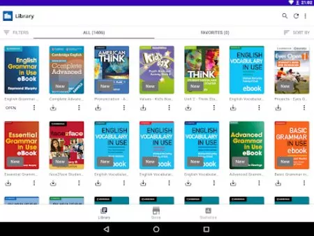 Gameplay screenshot from cambridge bookshelf for Android