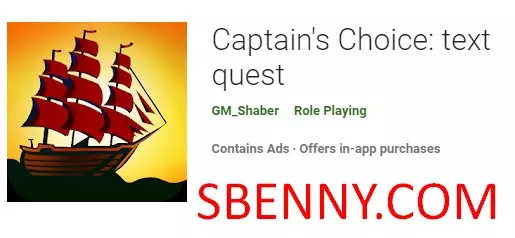 captain s choice text quest