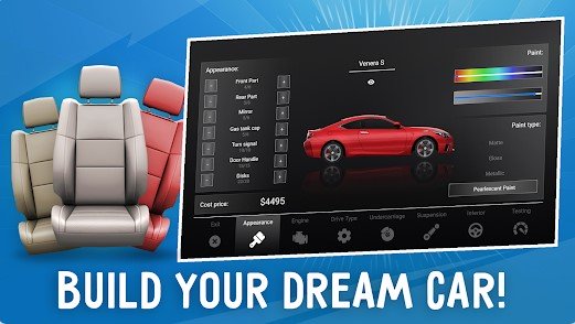 Gameplay screenshot from car company tycoon for Android