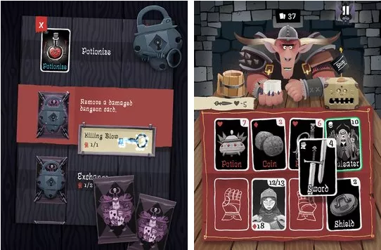 Gameplay screenshot from card crawl for Android