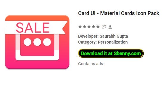  Card UI - Material Cards Icon Pack
