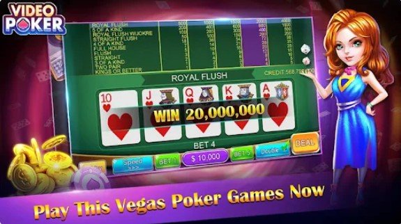 Gameplay screenshot from casino video poker for Android