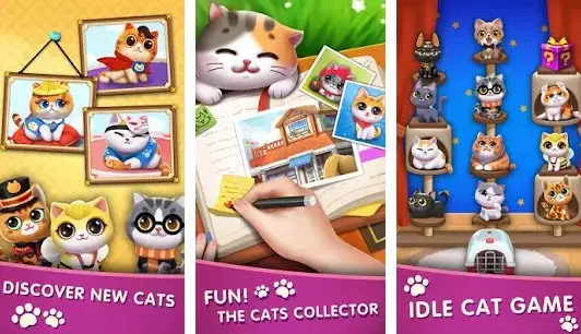 Gameplay screenshot from cat diary idle cat game for Android