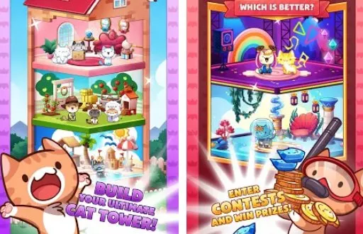 Gameplay screenshot from cat game the cats collector for Android