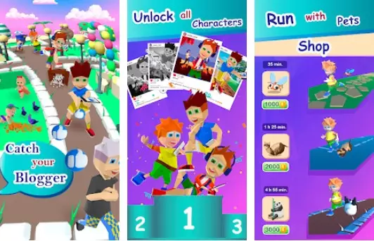Gameplay screenshot from catch your blogger casual blogger simulator game for Android