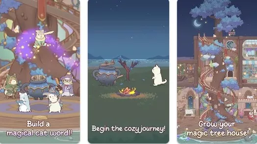 Gameplay screenshot from cats and soup magic recipe for Android