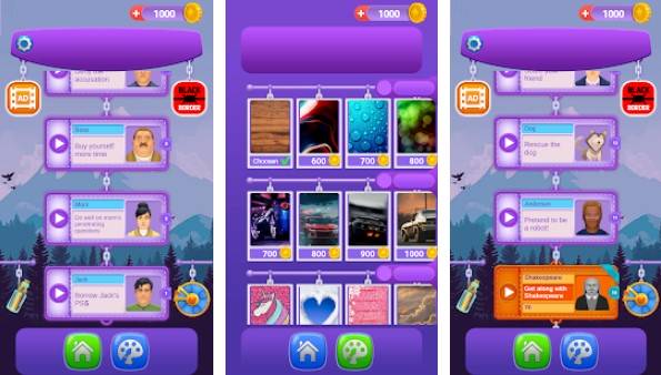Gameplay screenshot from chat land funny chat game for Android