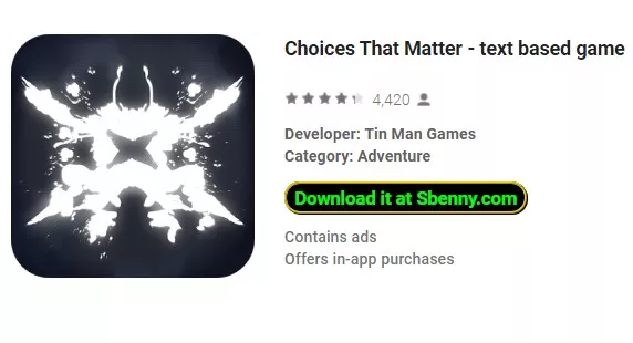  Choices That Matter - text based game