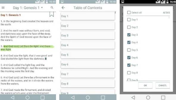Gameplay screenshot from chronological bible king james version for Android