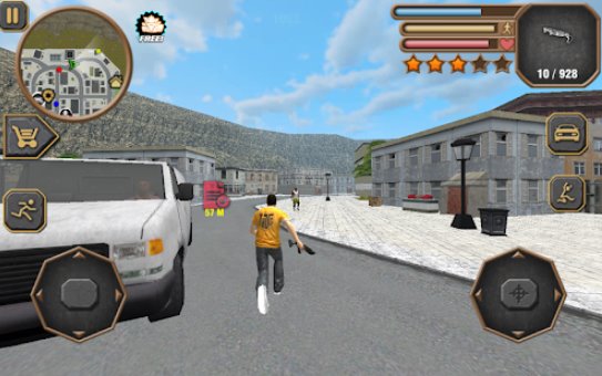 Gameplay screenshot from city theft simulator for Android