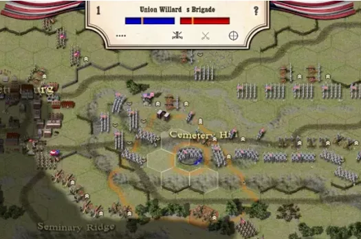 Gameplay screenshot from civil war gettysburg for Android