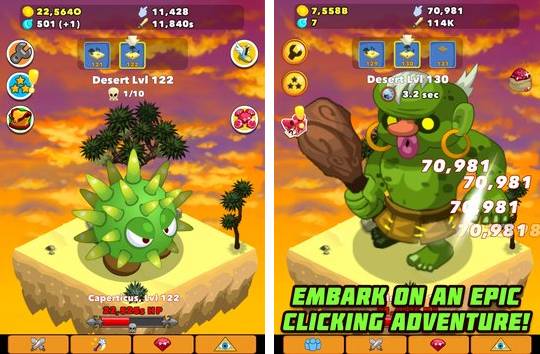 Gameplay screenshot from clicker heroes for Android