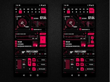 Gameplay screenshot from cmx lab ui klwp theme for Android