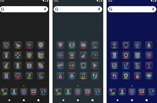 Gameplay screenshot from color gloss icon pack for Android