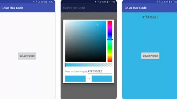 Gameplay screenshot from color hex code for Android