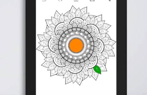 Gameplay screenshot from colourgo coloring book for Android