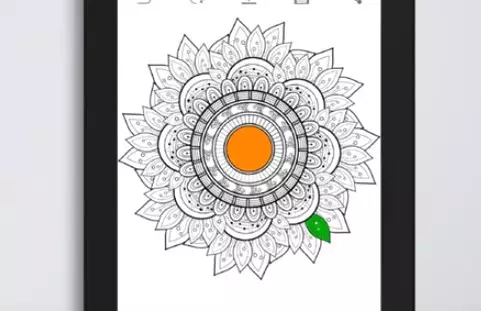 Gameplay screenshot from colourgo coloring book for Android