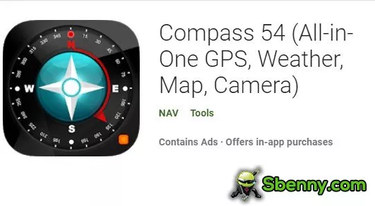 compass 54 all in one gps weather map camera