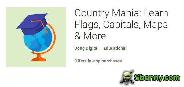  Country Mania: Learn Flags, Capitals, Maps & More