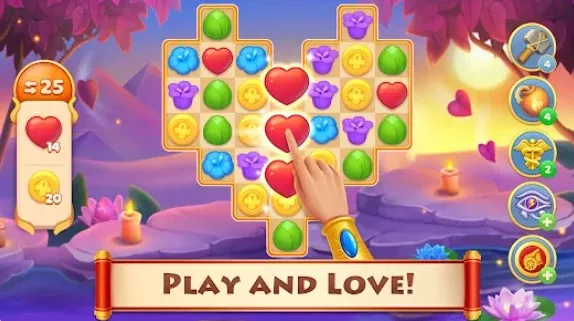 Gameplay screenshot from cradle of empires 3 in a row for Android