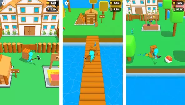 Gameplay screenshot from craftheim lumberjack island for Android