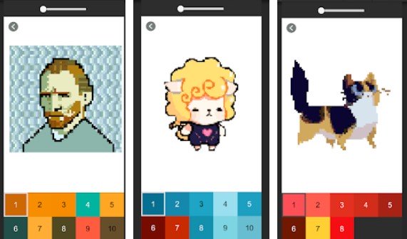 Gameplay screenshot from creative pixel art for Android
