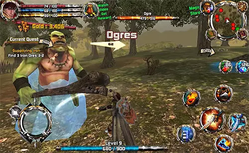 Gameplay screenshot from Kingdom Quest: Crimson Warden for Android