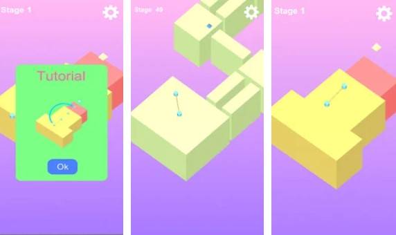 Gameplay screenshot from cross the cliff for Android
