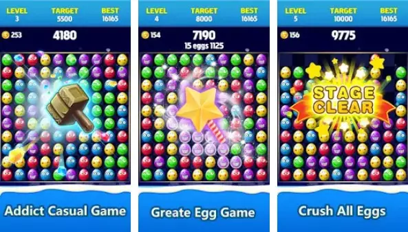 Gameplay screenshot from crush eggs for Android