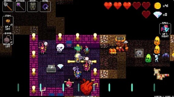 Gameplay screenshot from crypt of the necrodancer for Android