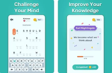 Gameplay screenshot from cryptogram master for Android