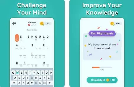 Gameplay screenshot from cryptogram master for Android