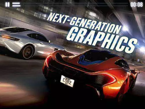 Gameplay screenshot of CSR Racing 2 MOD APK on Android
