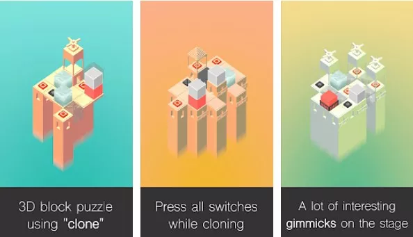 Gameplay screenshot from cube clones 3d block puzzle for Android