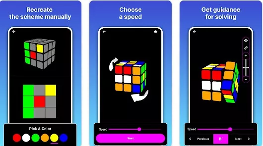 Gameplay screenshot from cube solver for Android