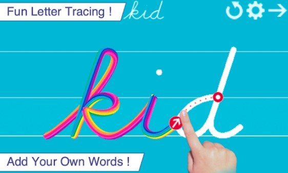 Gameplay screenshot from cursive writing wizard premium for Android