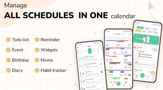 Gameplay screenshot from cute calendar schedule planner for Android