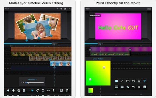 Gameplay screenshot from cute cut video editor and movi for Android