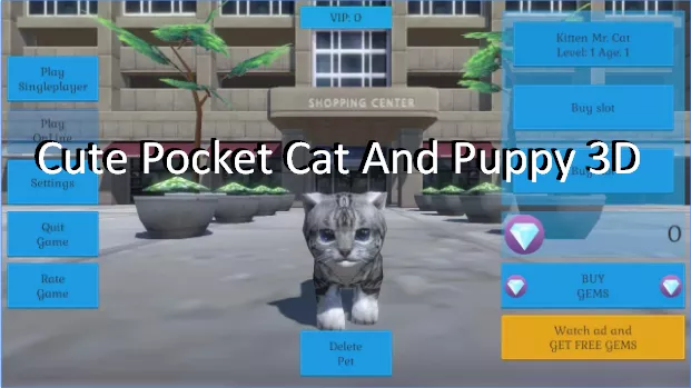  Cute Pocket Cat And Puppy 3D