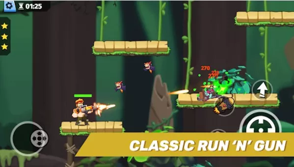 Gameplay screenshot from cyber dead premium modern run and gun game for Android