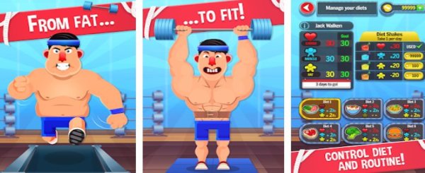 Gameplay screenshot from fat no more be the biggest loser in the gym for Android