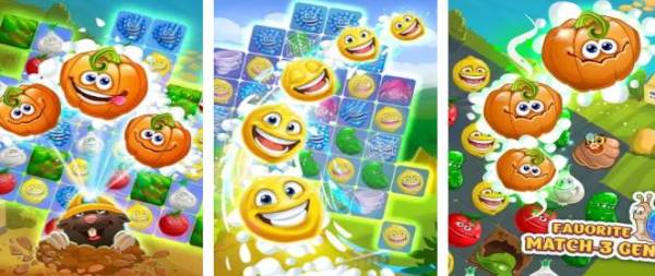 Gameplay screenshot from funny farm super match 3 game for Android