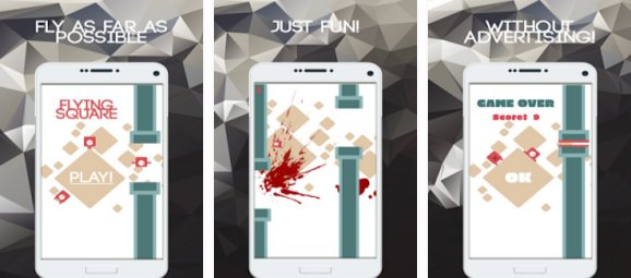 Gameplay screenshot from flying square for Android