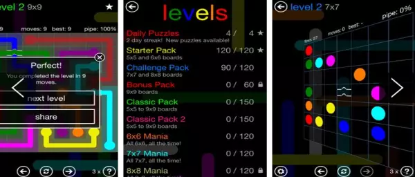 Gameplay screenshot from Flow Free Bridges for Android